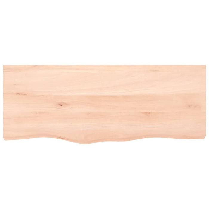 Piano Bagno 100x40x(2-6) cm in Legno Massello Non Trattato 3156034