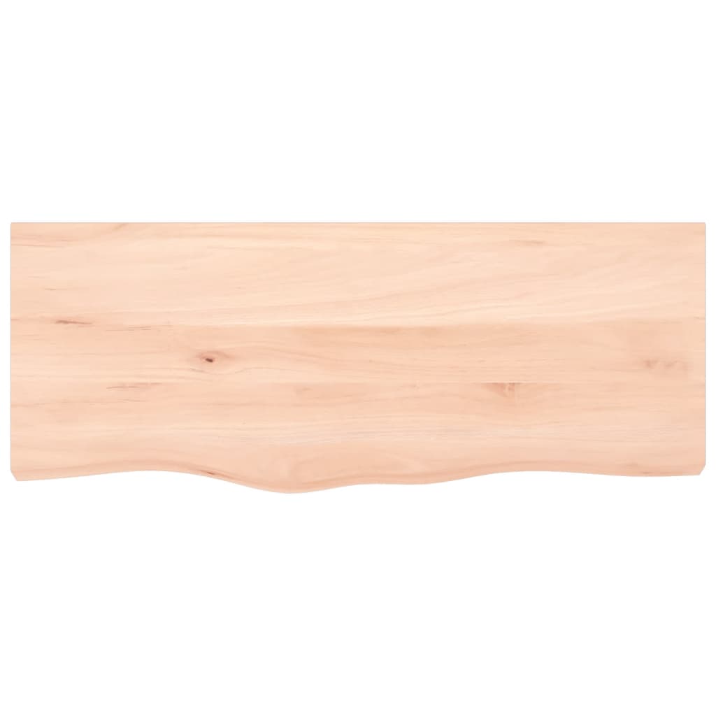 Piano Bagno 100x40x(2-6) cm in Legno Massello Non Trattato