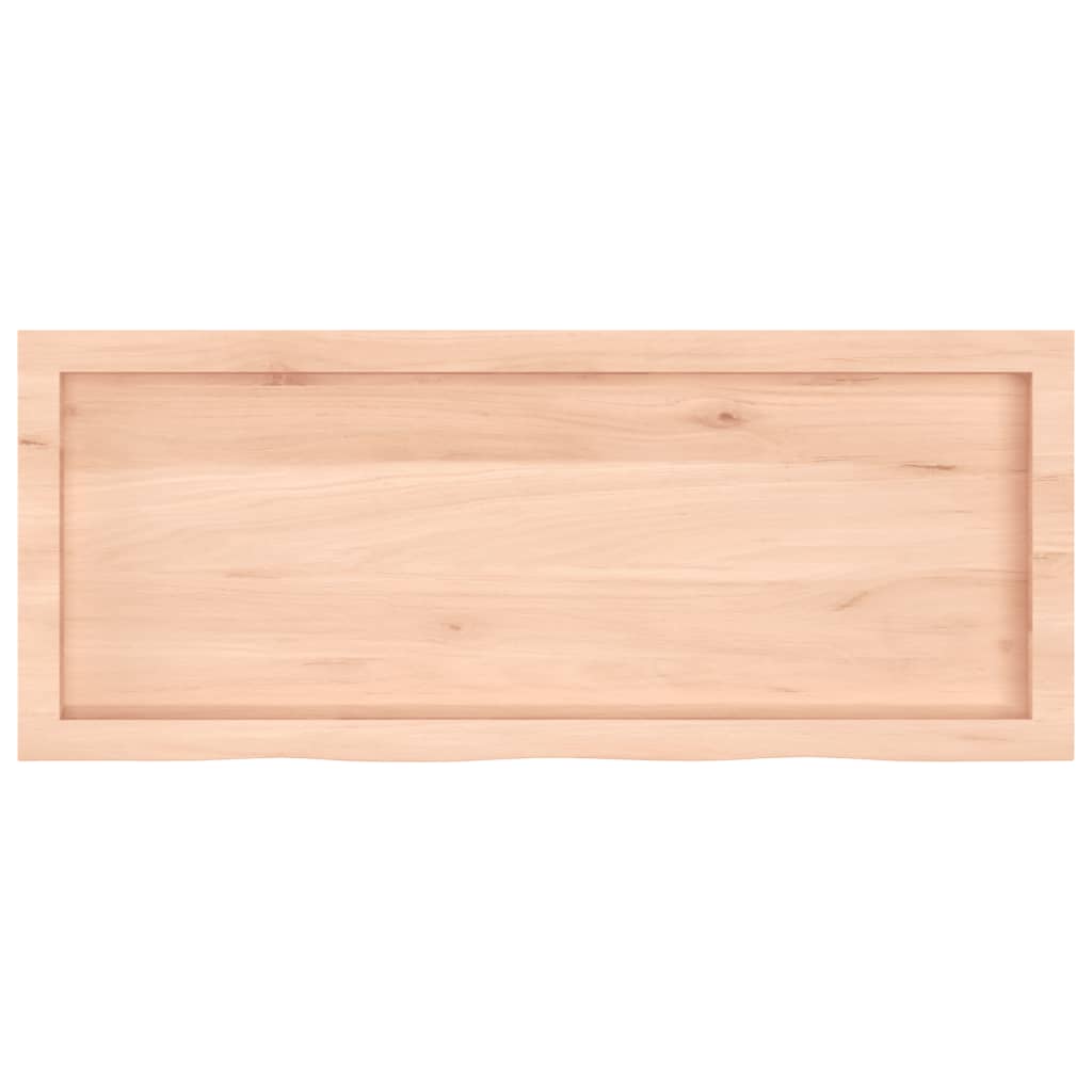 Piano Bagno 100x40x(2-6) cm in Legno Massello Non Trattato 3156034