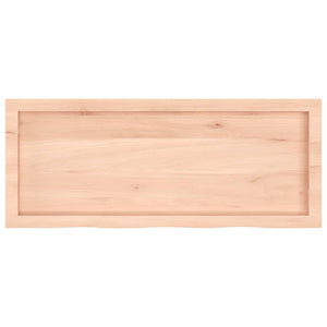 Piano Bagno 100x40x(2-6) cm in Legno Massello Non Trattato 3156034