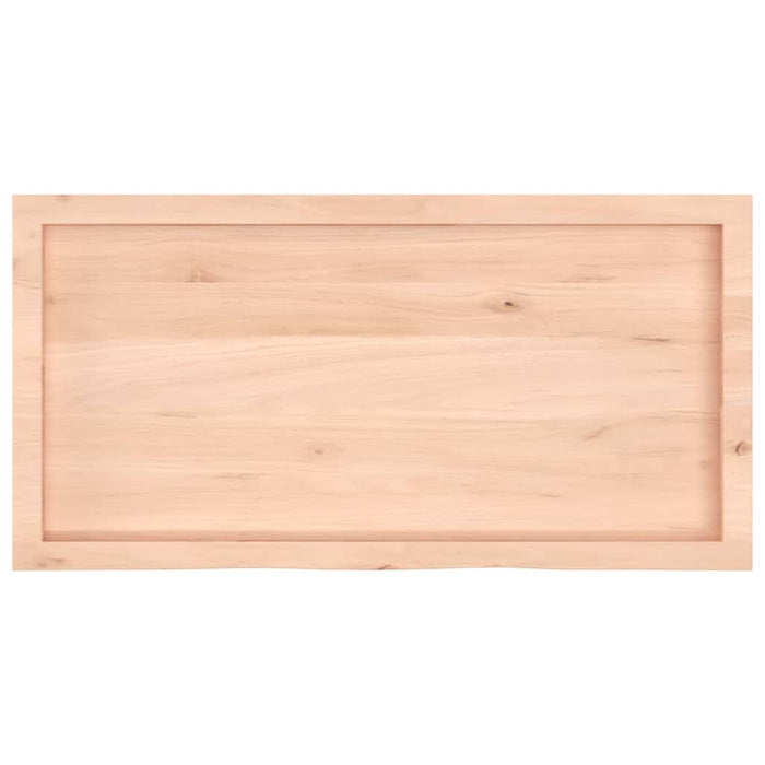 Piano Bagno 100x50x(2-4) cm in Legno Massello Non Trattato