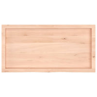Piano Bagno 100x50x(2-4) cm in Legno Massello Non Trattato 3156036