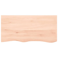 Piano Bagno 100x50x(2-6) cm in Legno Massello Non Trattato 3156037