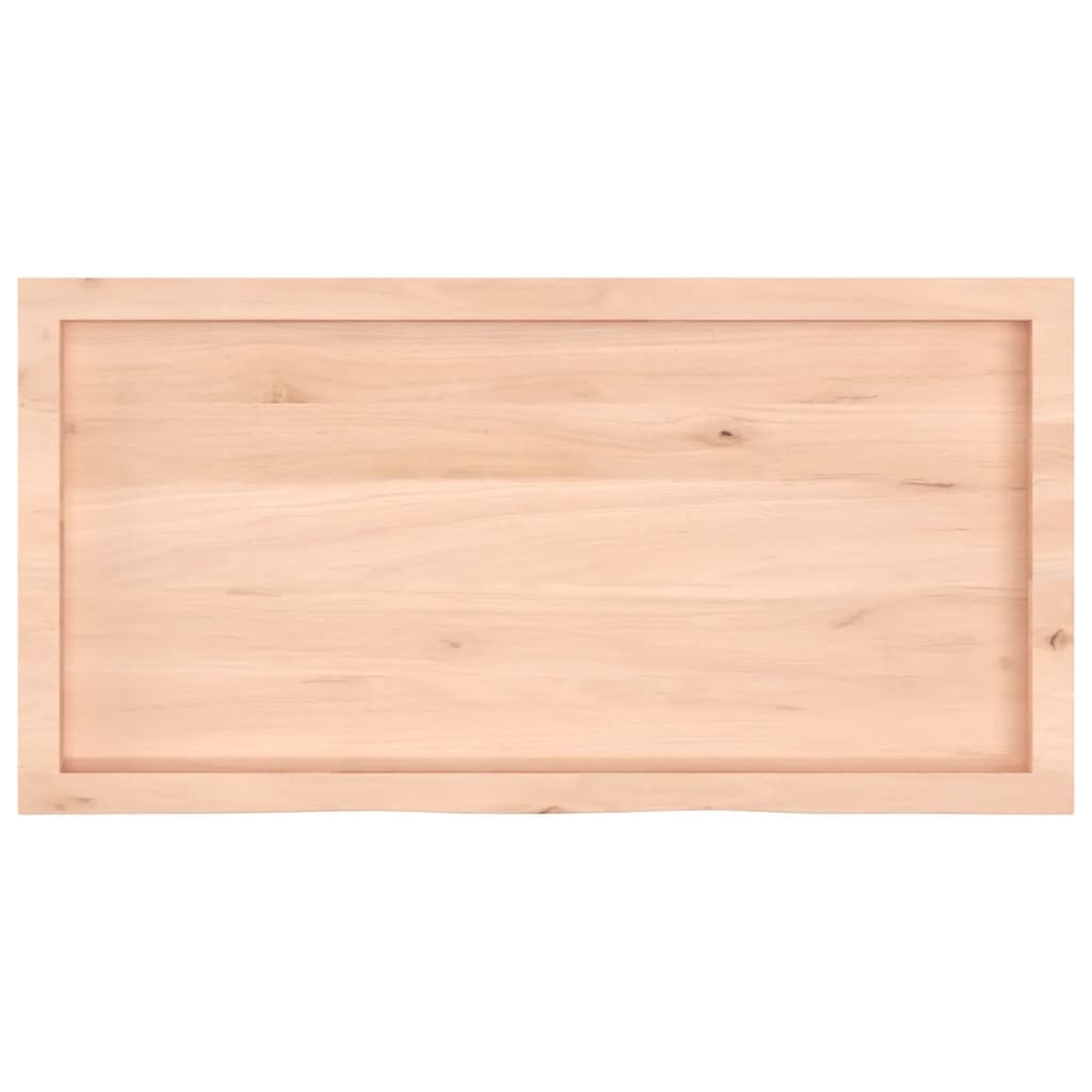 Piano Bagno 100x50x(2-6) cm in Legno Massello Non Trattato 3156037