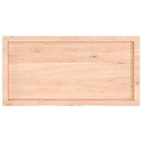 Piano Bagno 100x50x(2-6) cm in Legno Massello Non Trattato 3156037