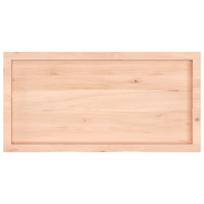 Piano Bagno 100x50x(2-6) cm in Legno Massello Non Trattato 3156037