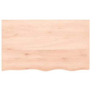 Piano Bagno 100x60x(2-4) cm in Legno Massello Non Trattato 3156039