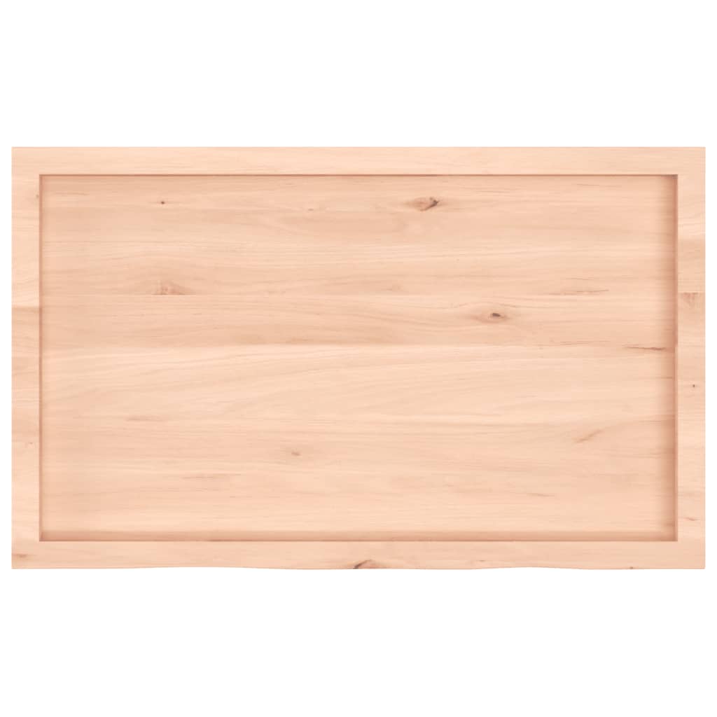 Piano Bagno 100x60x(2-4) cm in Legno Massello Non Trattato 3156039