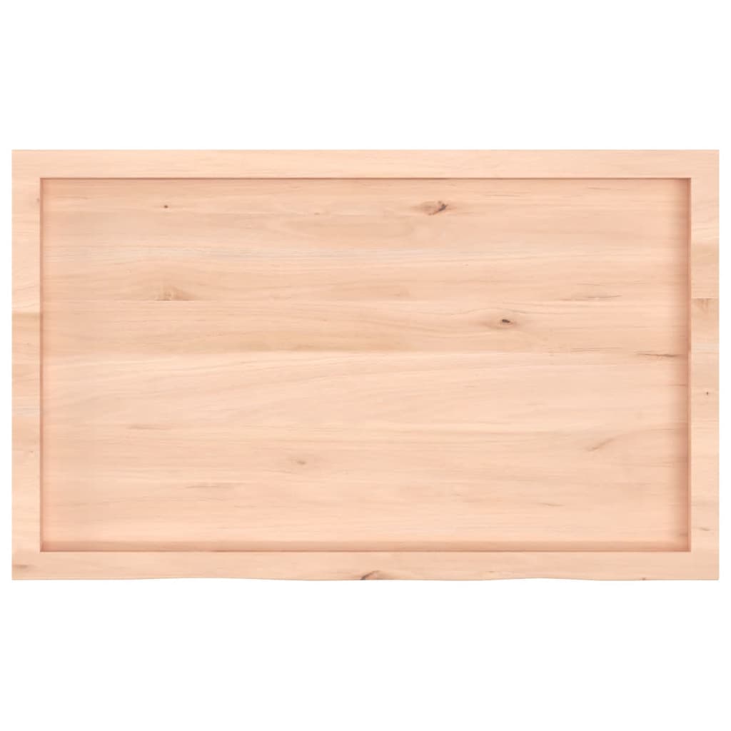 Piano Bagno 100x60x(2-6) cm in Legno Massello Non Trattato 3156040