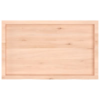 Piano Bagno 100x60x(2-6) cm in Legno Massello Non Trattato 3156040