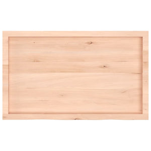 Piano Bagno 100x60x(2-6) cm in Legno Massello Non Trattato 3156040