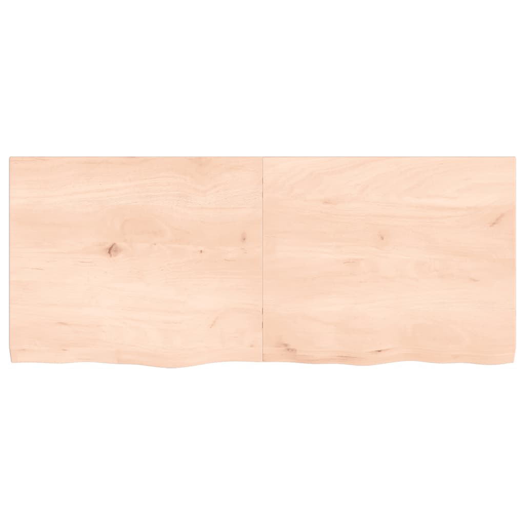 Piano Bagno 120x50x(2-4) cm in Legno Massello Non Trattato 3156045