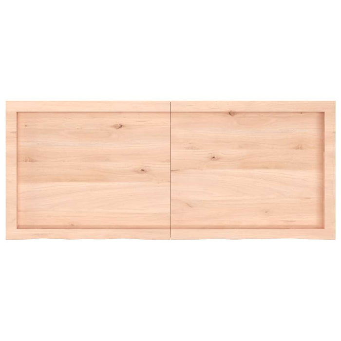 Piano Bagno 120x50x(2-4) cm in Legno Massello Non Trattato 3156045