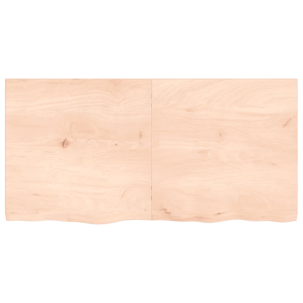 Piano Bagno 120x60x(2-4) cm in Legno Massello Non Trattato 3156047