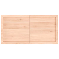 Piano Bagno 120x60x(2-6) cm in Legno Massello Non Trattato 3156048