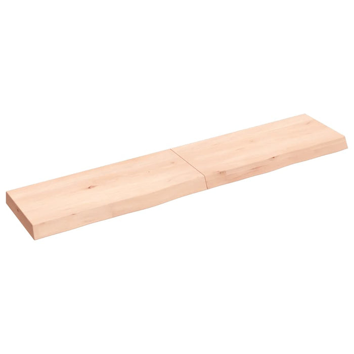 Piano Bagno 140x30x(2-6) cm in Legno Massello Non Trattato 3156050