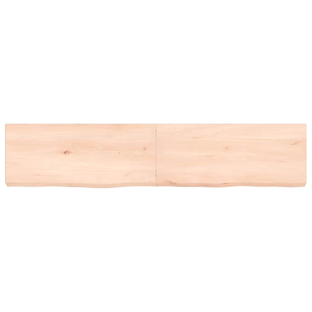 Piano Bagno 140x30x(2-6) cm in Legno Massello Non Trattato 3156050