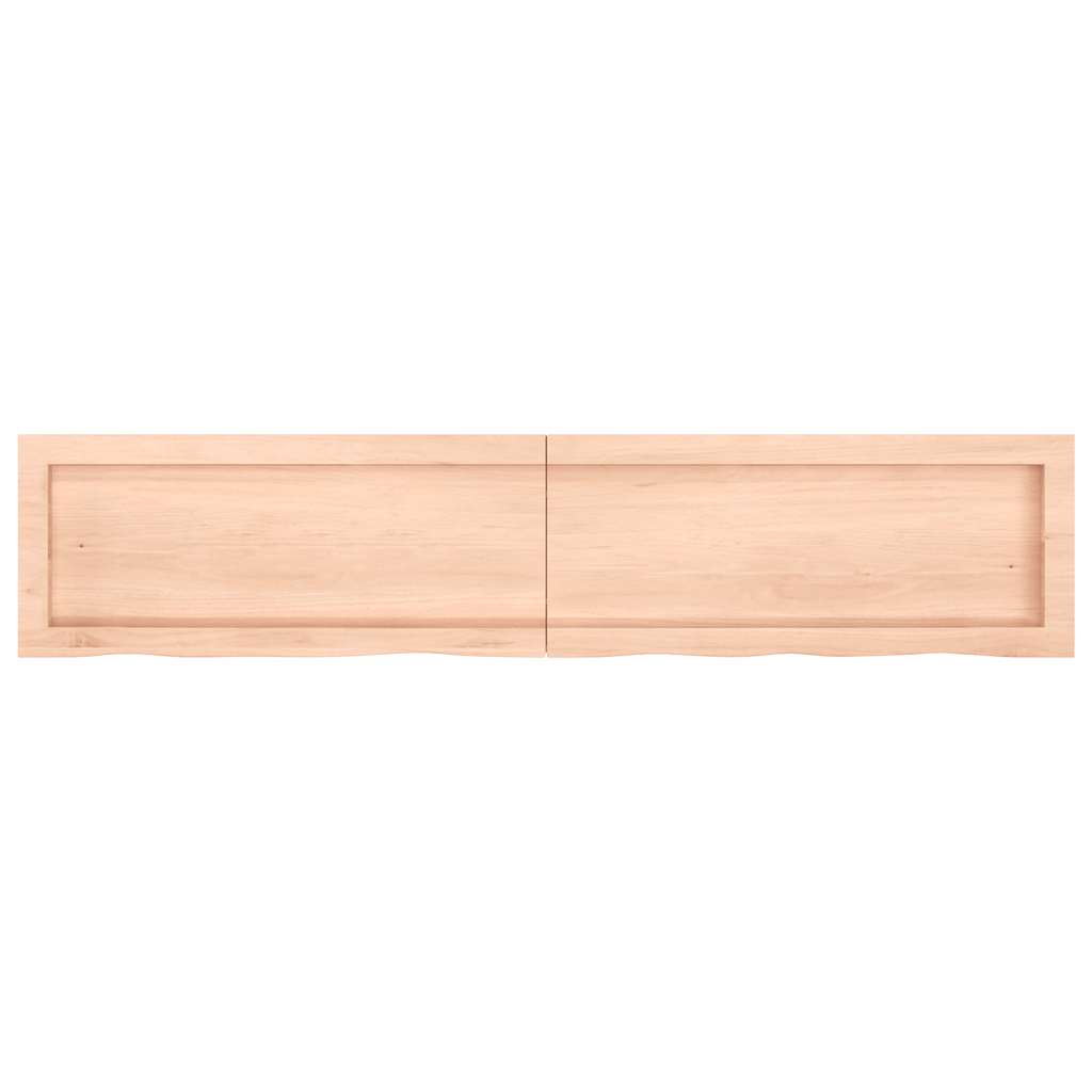 Piano Bagno 140x30x(2-6) cm in Legno Massello Non Trattato 3156050