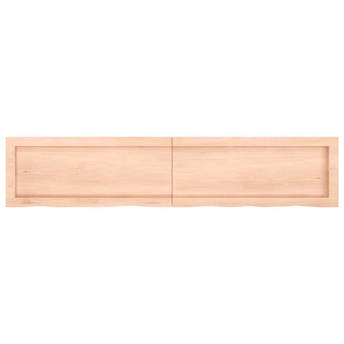 Piano Bagno 140x30x(2-6) cm in Legno Massello Non Trattato 3156050