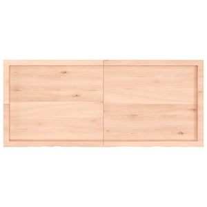 Piano Bagno 140x60x(2-4) cm in Legno Massello Non Trattato 3156055