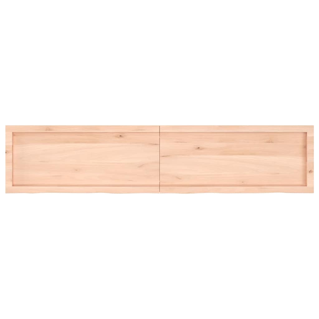 Piano Bagno 180x40x(2-6) cm in Legno Massello Non Trattato 3156068
