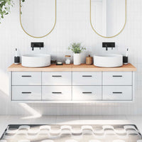 Piano Bagno 180x40x(2-6) cm in Legno Massello Non Trattato 3156068