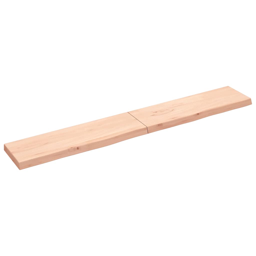 Piano Bagno 200x30x(2-6) cm in Legno Massello Non Trattato 3156074