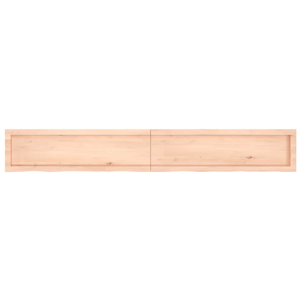 Piano Bagno 200x30x(2-6) cm in Legno Massello Non Trattato 3156074