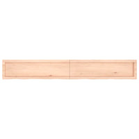 Piano Bagno 200x30x(2-6) cm in Legno Massello Non Trattato 3156074
