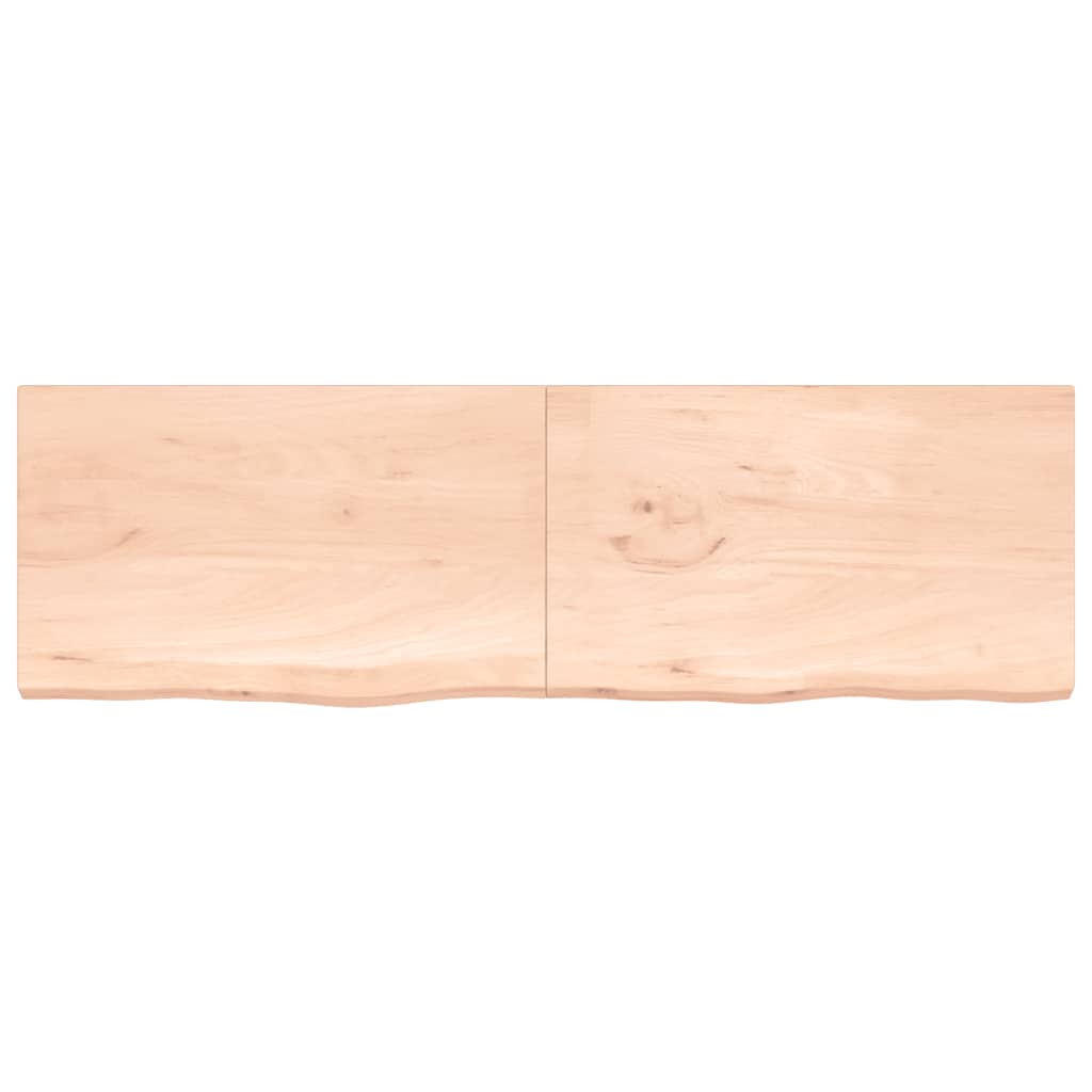Piano Bagno 200x60x(2-4) cm in Legno Massello Non Trattato 3156079