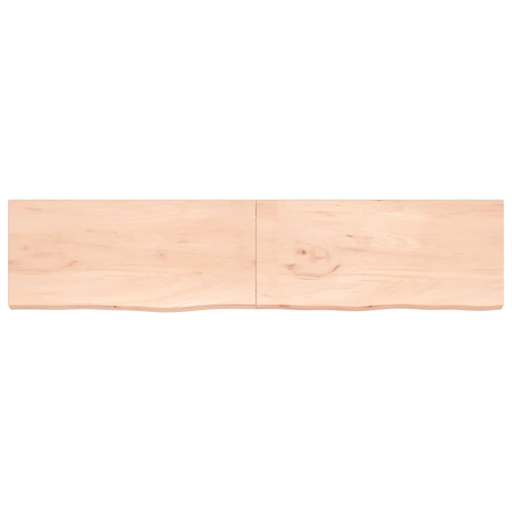Piano Bagno 220x50x(2-4) cm in Legno Massello Non Trattatocod mxl 95880