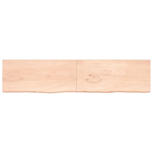 Piano Bagno 220x50x(2-4) cm in Legno Massello Non Trattatocod mxl 95880
