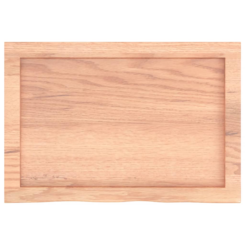 Piano Bagno Marrone 60x40x(2-4) cm Legno Massello Trattato 3156105
