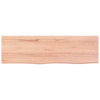 Piano Bagno Marrone 100x30x(2-4) cm Legno Massello Trattato 3156126