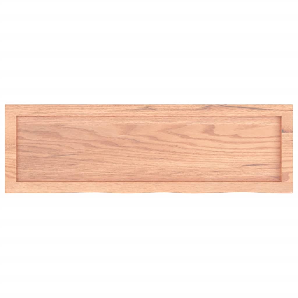 Piano Bagno Marrone 100x30x(2-4) cm Legno Massello Trattato 3156126
