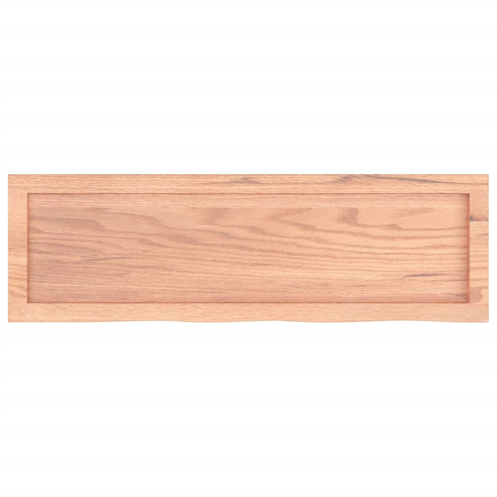 Piano Bagno Marrone 100x30x(2-4) cm Legno Massello Trattato 3156126