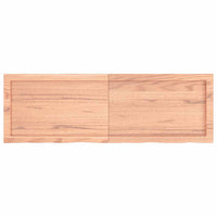 Piano Bagno Marrone 120x40x(2-4) cm Legno Massello Trattato 3156139