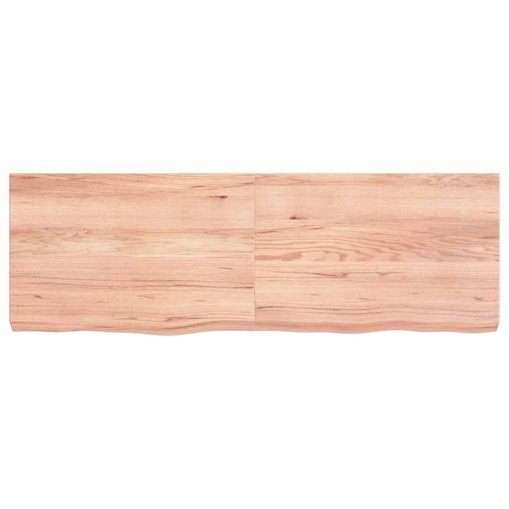 Piano Bagno Marrone 120x40x(2-6) cm Legno Massello Trattato 3156140