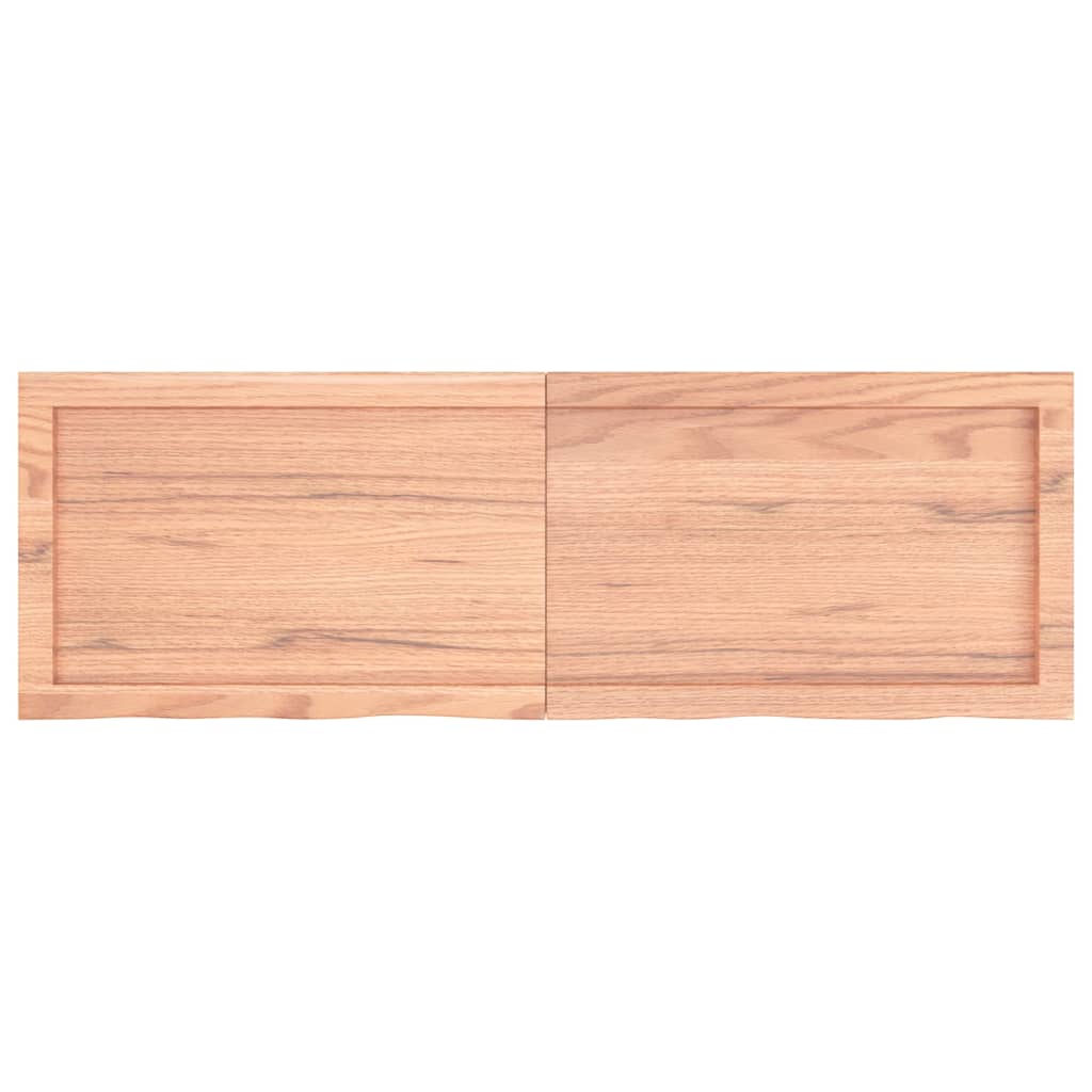 Piano Bagno Marrone 120x40x(2-6) cm Legno Massello Trattato 3156140