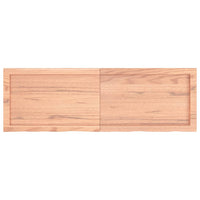 Piano Bagno Marrone 120x40x(2-6) cm Legno Massello Trattato 3156140