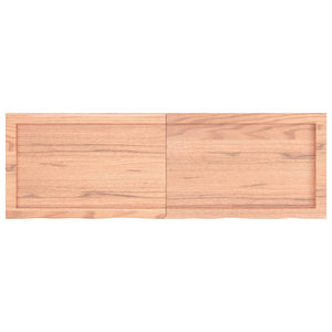 Piano Bagno Marrone 120x40x(2-6) cm Legno Massello Trattato 3156140
