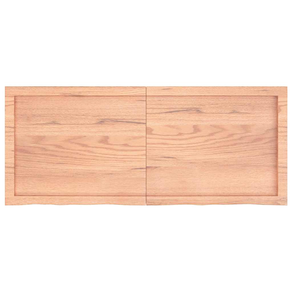 Piano Bagno Marrone 120x50x(2-4) cm Legno Massello Trattato 3156141