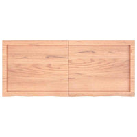 Piano Bagno Marrone 120x50x(2-4) cm Legno Massello Trattato 3156141