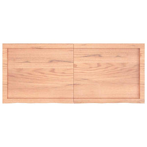 Piano Bagno Marrone 120x50x(2-4) cm Legno Massello Trattato 3156141