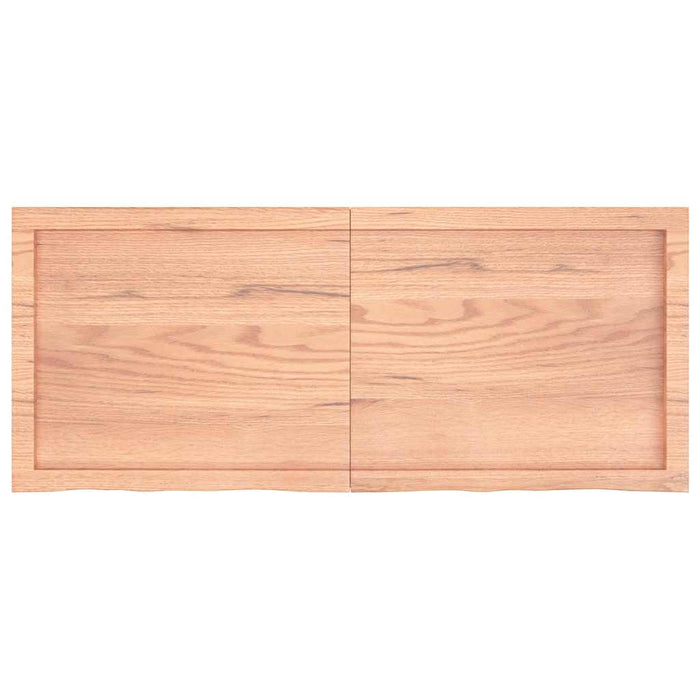 Piano Bagno Marrone 120x50x(2-4) cm Legno Massello Trattato 3156141