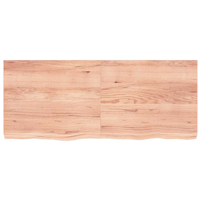 Piano Bagno Marrone 120x50x(2-6) cm Legno Massello Trattato 3156142