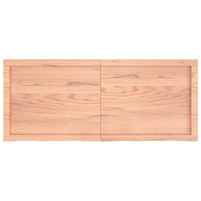 Piano Bagno Marrone 120x50x(2-6) cm Legno Massello Trattato 3156142