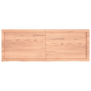 Piano Bagno Marrone 140x50x(2-4) cm Legno Massello Trattato 3156149
