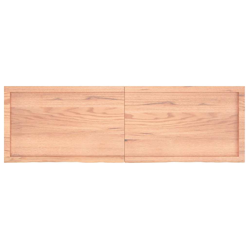 Piano Bagno Marrone 160x50x(2-6) cm Legno Massello Trattato 3156158