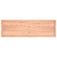 Piano Bagno Marrone 160x50x(2-6) cm Legno Massello Trattato 3156158